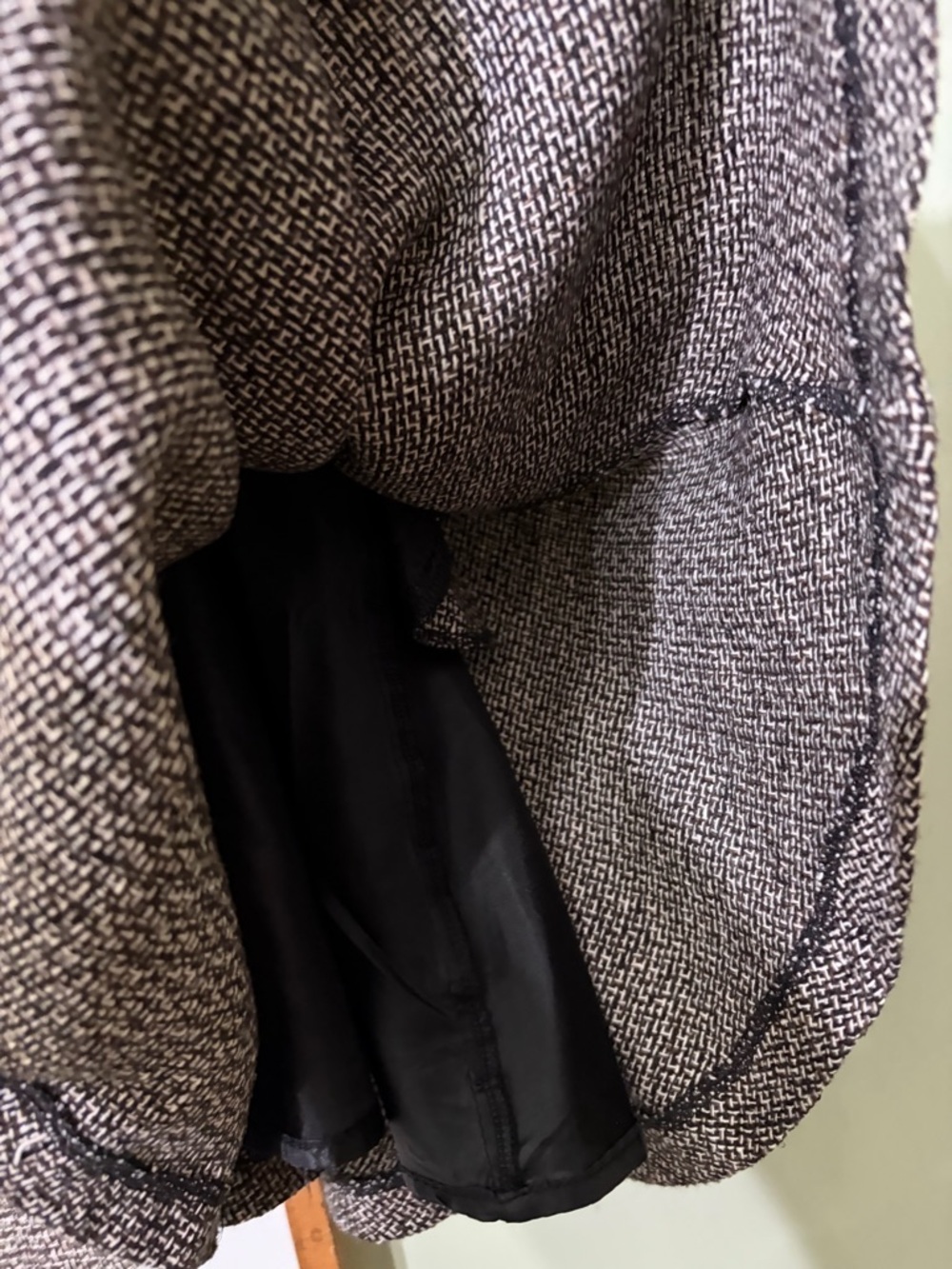 Double Zero Black Satin Lined Jacket with Cream Ribbon Trim - Picture 7 of 8